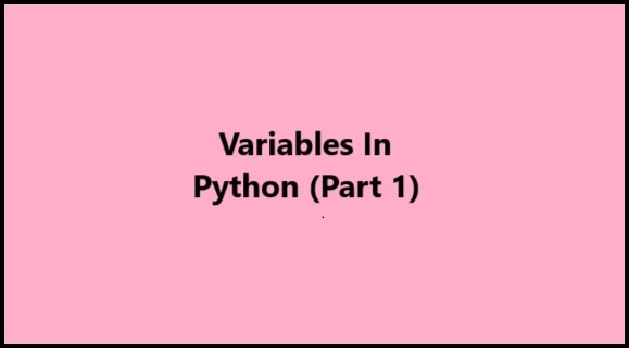 Python Variables (Part 1): What Are Variables In Python?