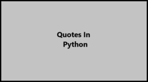 Python Quotes